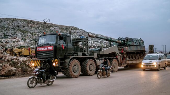 Турецкая военная техника в провинции Идлиб