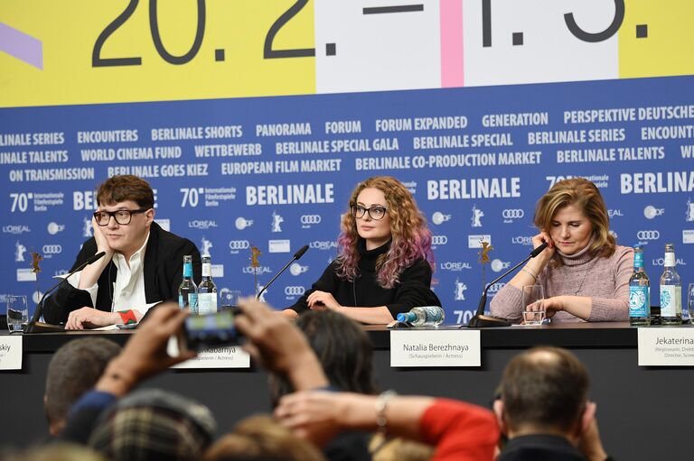 Режиссер Илья Хржановский, актрисы Ольга Шкабарня и Наталия Бережная