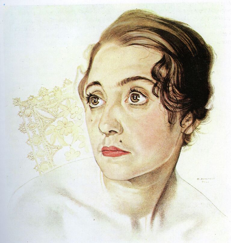  Портрет В. И. Мотылевой. Художник Ю.П. Анненков 