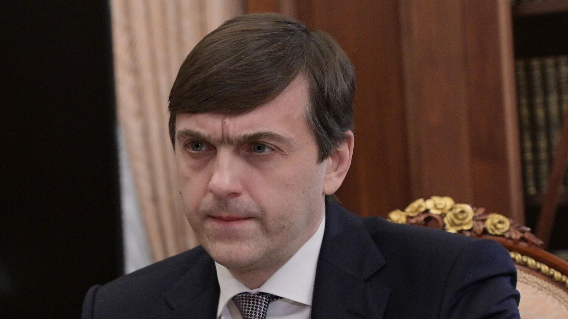 Министр просвещения Сергей Кравцов во время встречи с президентом РФ Владимиром Путиным - РИА Новости, 1920, 16.09.2025