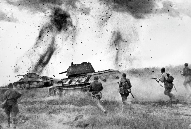 Атака соединений 5 Гвардейской танковой армии в районе Прохоровки