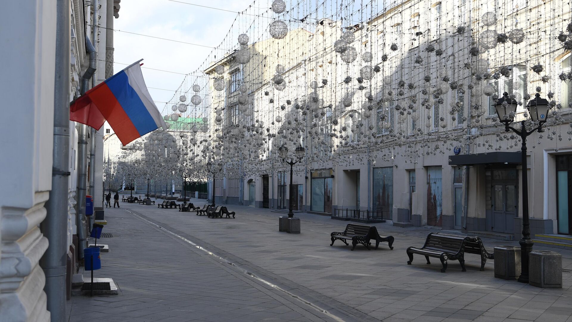 Пустая Никольская улица в Москве - РИА Новости, 1920, 12.06.2021