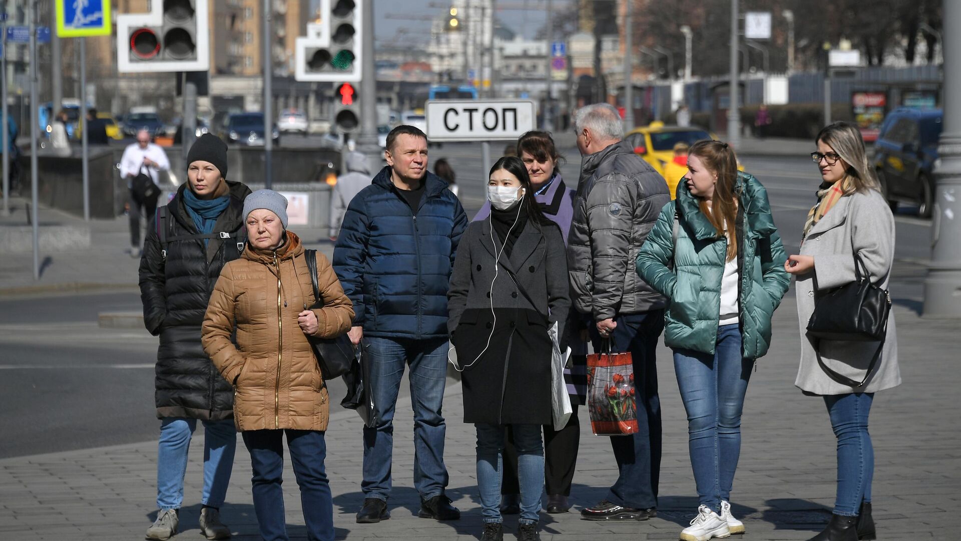 Горожане на одной из улиц в Москве - РИА Новости, 1920, 29.03.2021