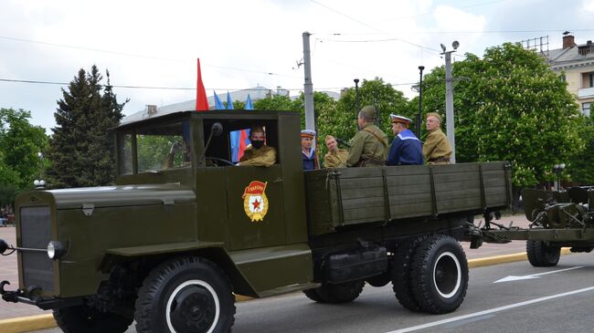 Участники парада в честь 75-летия Победы в Великой Отечественной войне