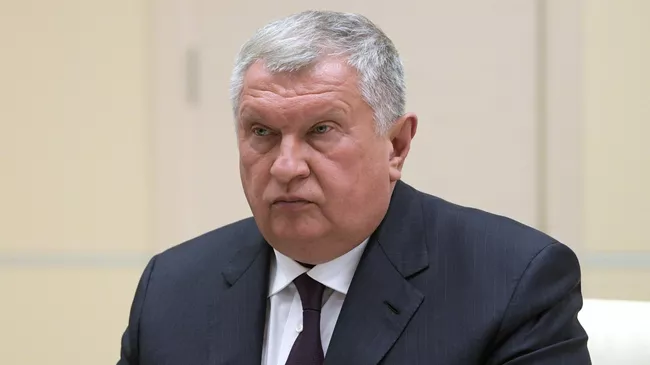  Главный исполнительный директор, председатель правления, заместитель председателя совета директоров компании Роснефть Игорь Сечин во время встречи с президентом РФ Владимиром Путиным