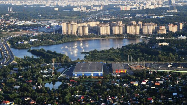 Застройка в районе канала имени Москвы в Долгопрудном