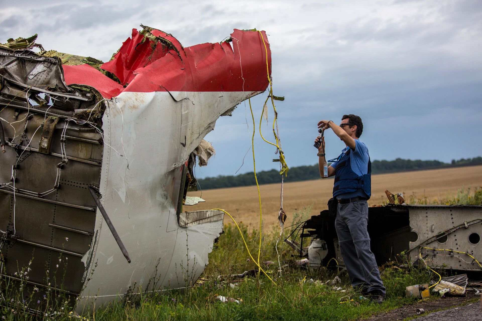 Эксперт миссии ОБСЕ на месте крушения лайнера Boeing 777 Малайзийских авиалиний в  Донецкой области - РИА Новости, 1920, 03.03.2021