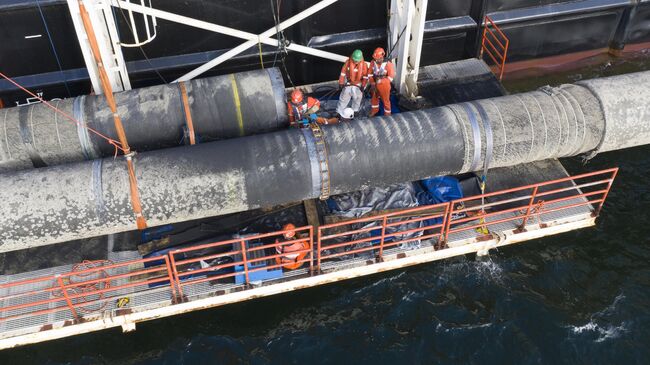  Надводная сварка захлёстного стыка морской части газопровода Северный поток-2