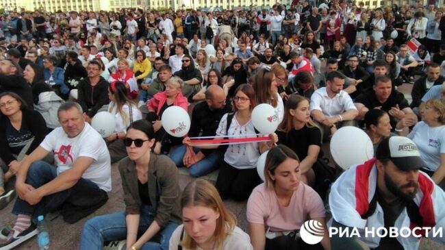 Ситуация у  Дома правительства в Минске