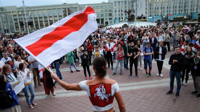 Участники акции протеста в Минске