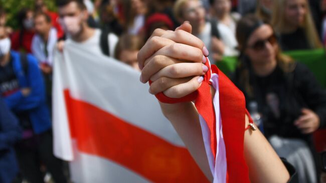 Участники студенческой акции протеста в Минске