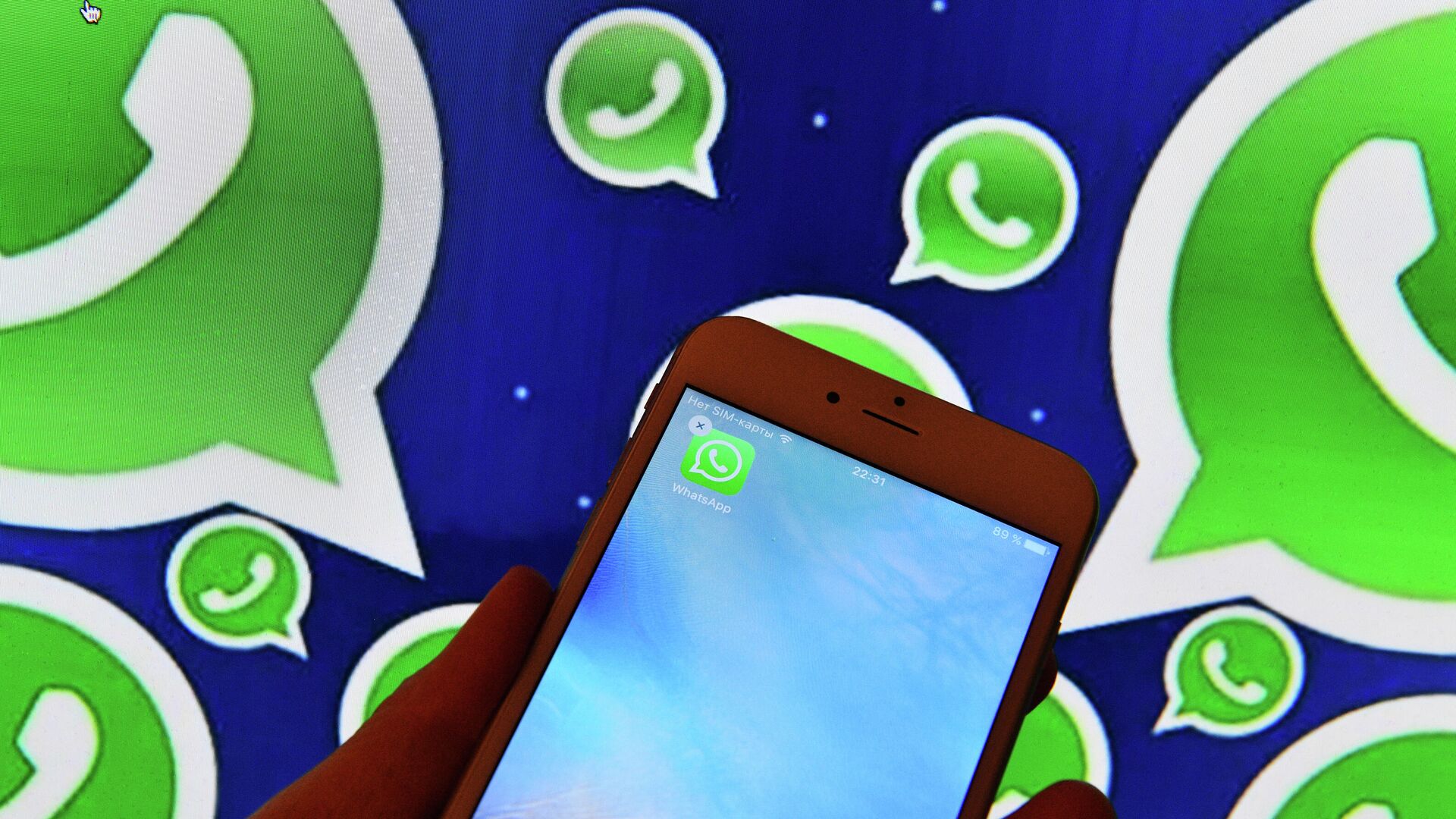 Иконка мессенджера WhatsApp на экране смартфона - РИА Новости, 1920, 23.09.2020