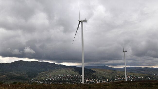 Открытие ветровой электростанции в Карпатах
