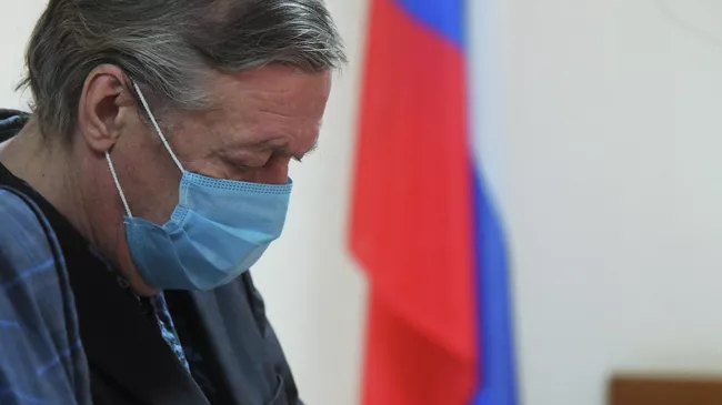 Актер Михаил Ефремов в Пресненском суде города Москвы