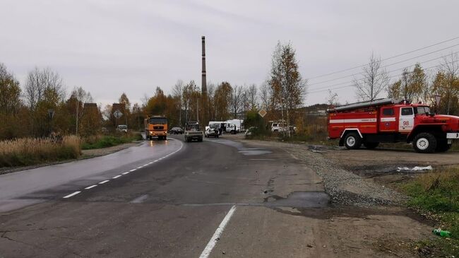 Азотная кислота разлилась на дорожное полотно в Комсомольске-на-Амуре