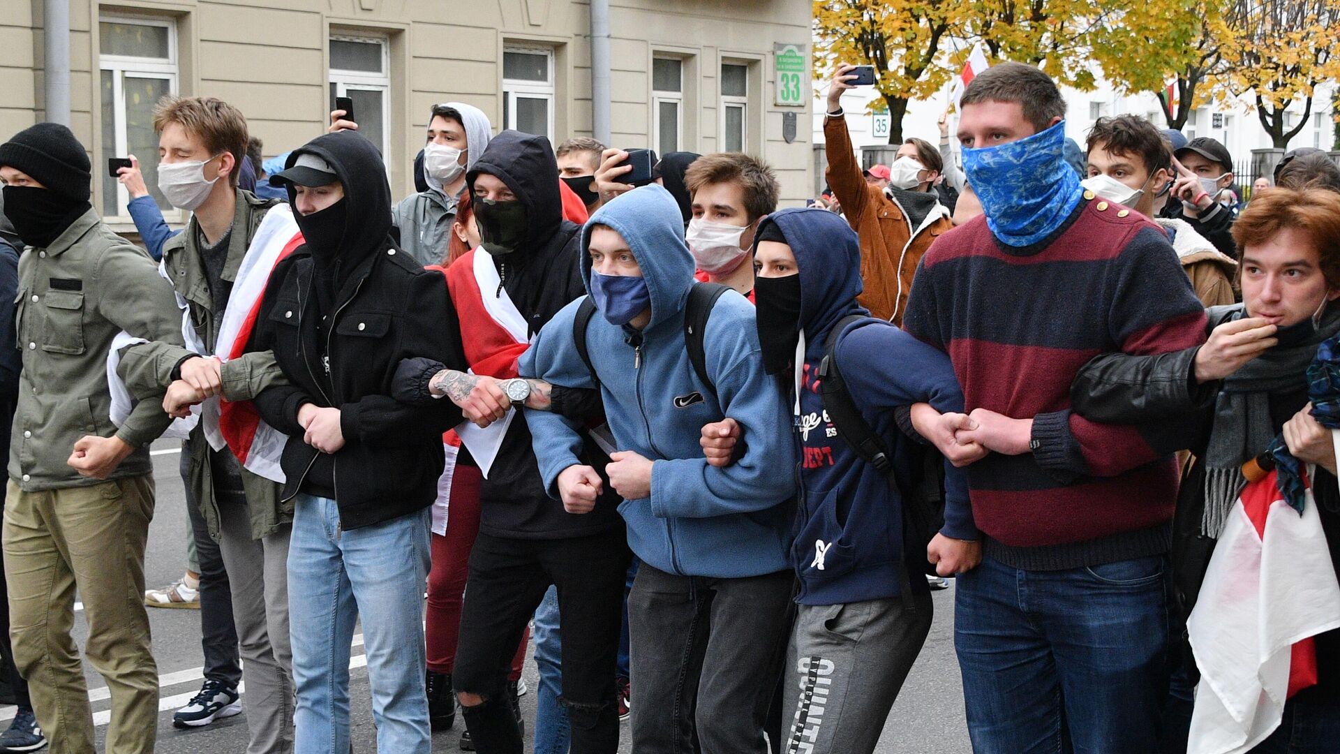 Участники акции протеста оппозиции Народный ультиматум в Минске - РИА Новости, 1920, 27.10.2020