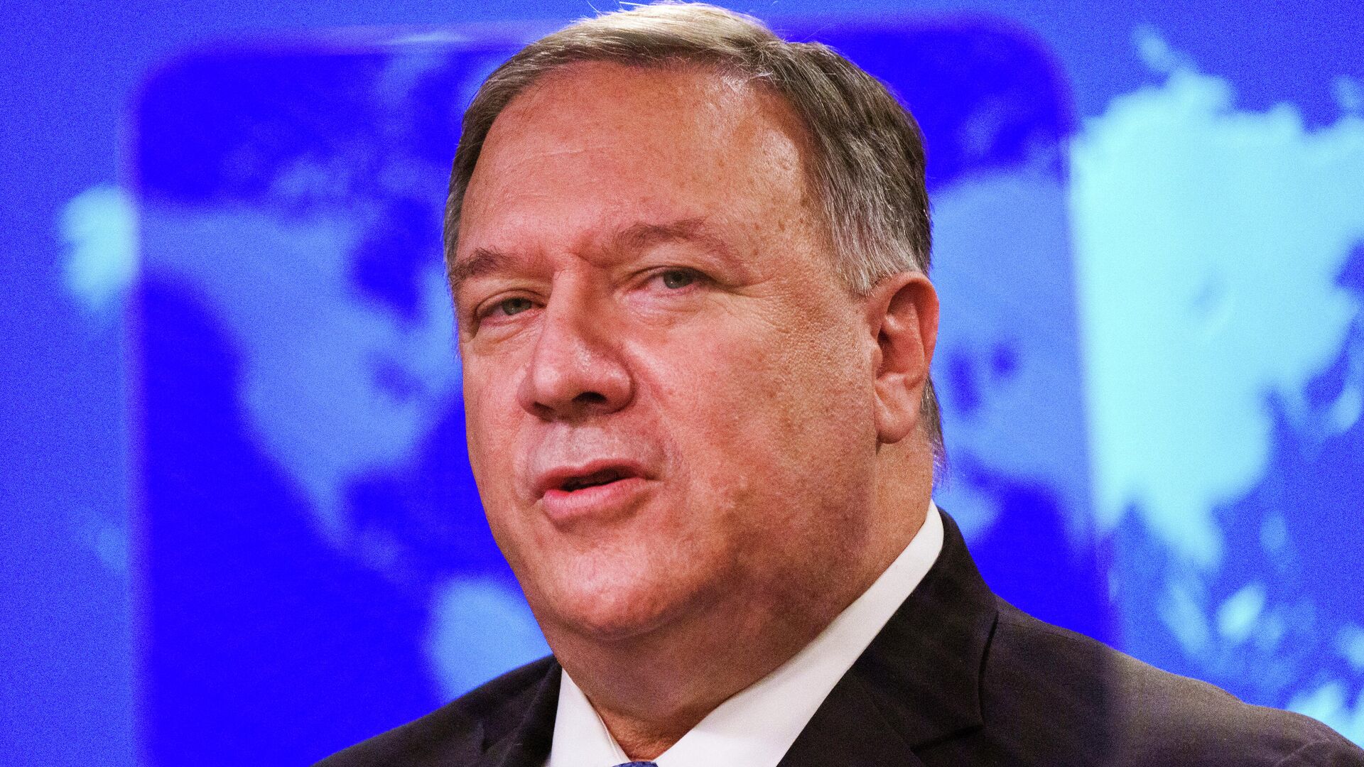 Госсекретарь США Майк Помпео проводит брифинг для представителей СМИ в Вашингтоне - РИА Новости, 1920, 11.07.2021