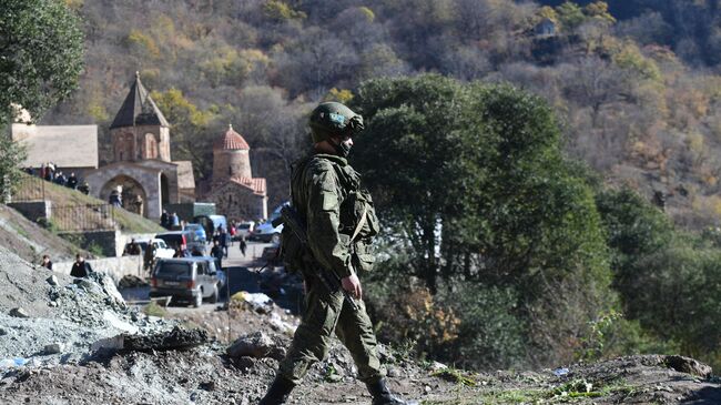 Российский миротворец в Нагорном Карабахе.