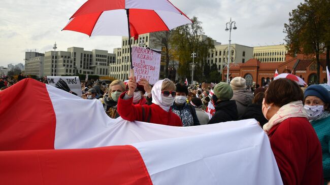 Участники акции протеста в Минске