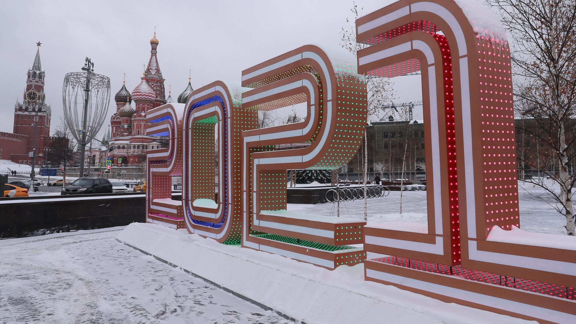 Снег в Москве  - РИА Новости, 1920, 24.12.2021