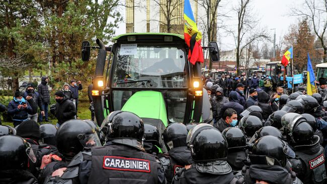 Акция протеста фермеров в Кишиневе