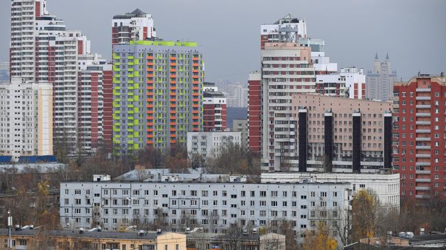 Жилой массив в районе Хорошёво-Мнёвники в Москве.