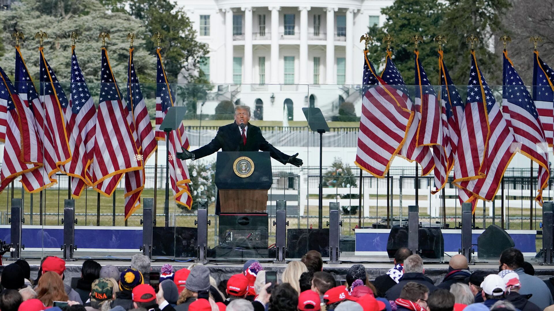 Президент Дональд Трамп выступает на митинге в Вашингтоне - РИА Новости, 1920, 13.01.2021