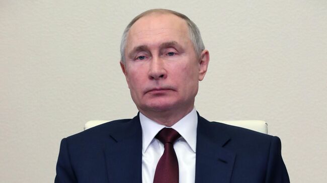 Президент РФ Владимир Путин проводит заседание Совета по науке и образованию в режиме видеоконференции