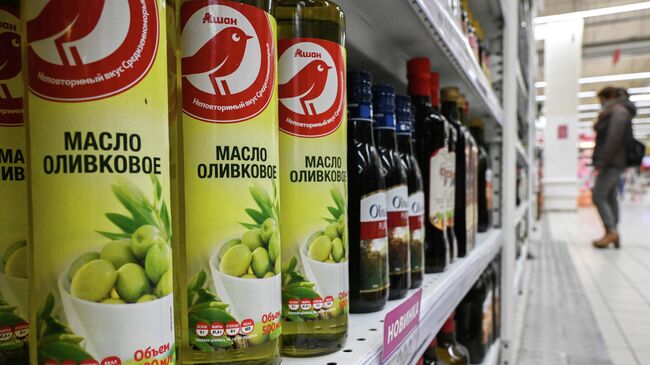 Продажа оливкового масла в сети продуктовых гипермаркетов Ашан (Auchan) в МосквеПродажа оливкового масла в Москве