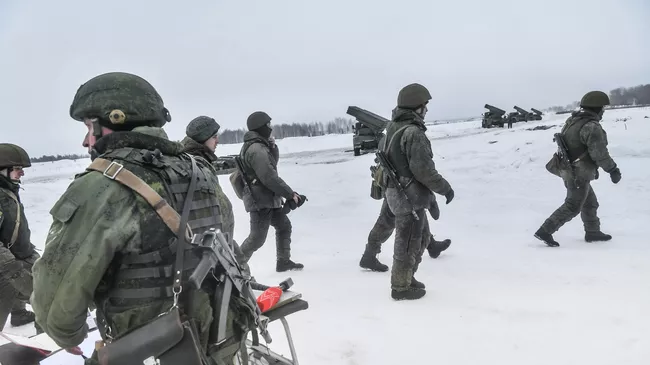 Военнослужащие во время совместных военных учений Россия-Белоруссия 