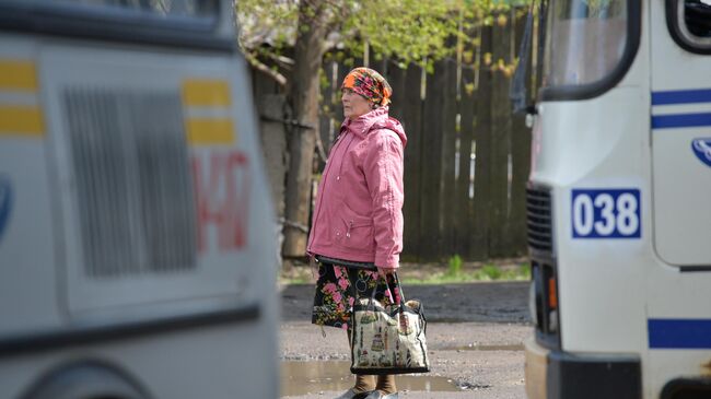 Пассажирка рейсового автобуса в городе Тара Омской области