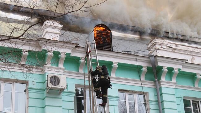 Пожар в кардиохирургическом центре в Благовещенске