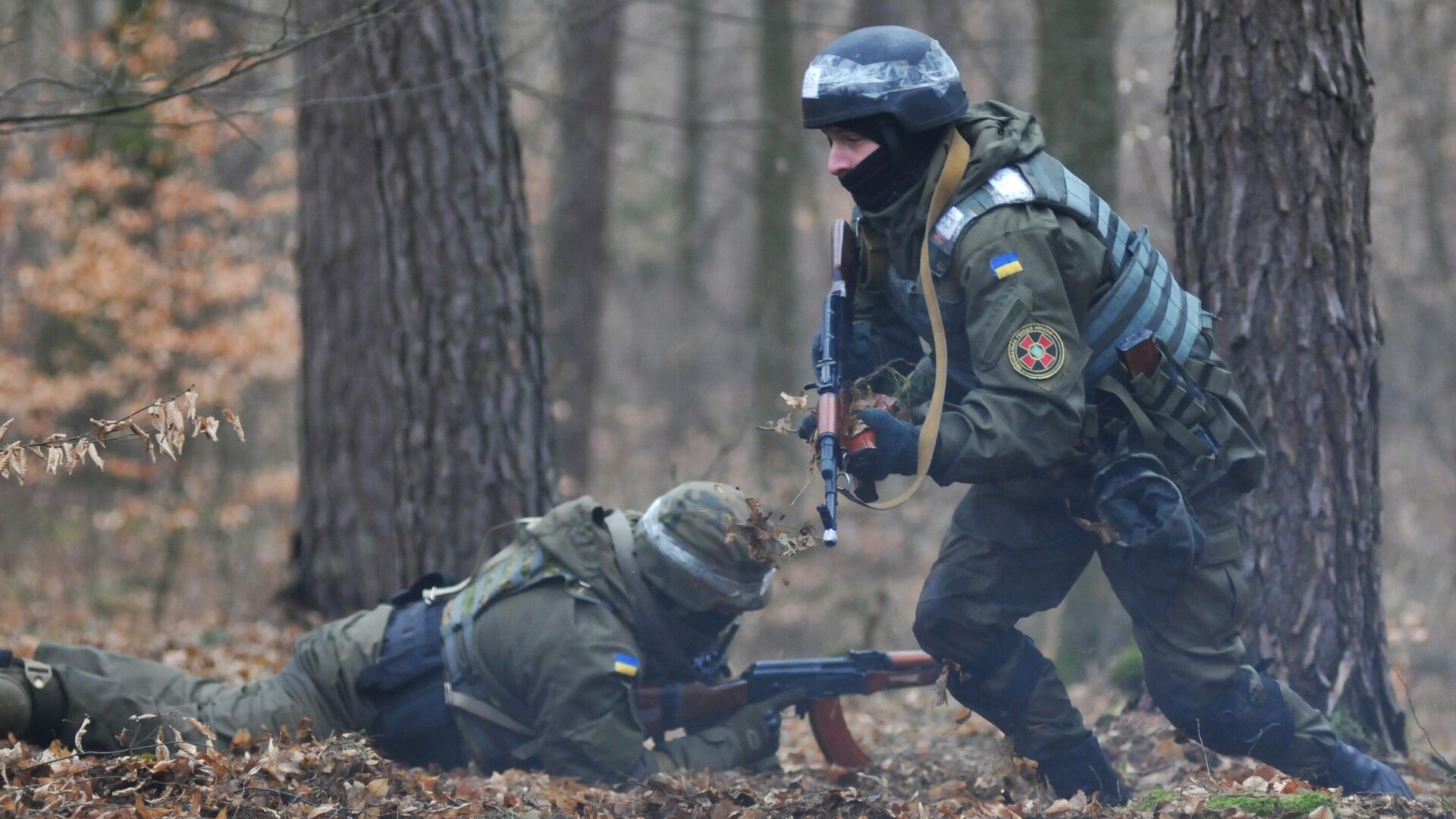 Военнослужащие Национальной гвардии Украины во время обучения по методике НАТО - РИА Новости, 1920, 29.01.2024