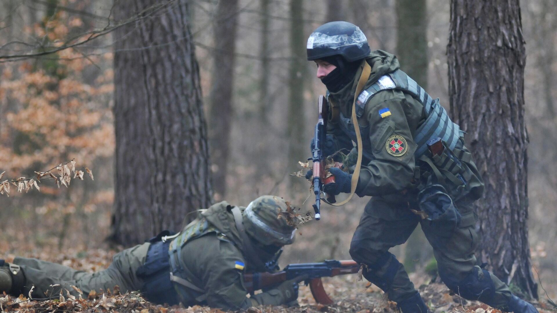 Военнослужащие Национальной гвардии Украины во время обучения по методике НАТО - РИА Новости, 1920, 29.01.2024