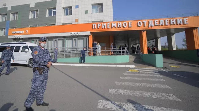 Республиканская детская клиническая больница в Казани, куда были госпитализированы раненные при стрельбе в гимназии