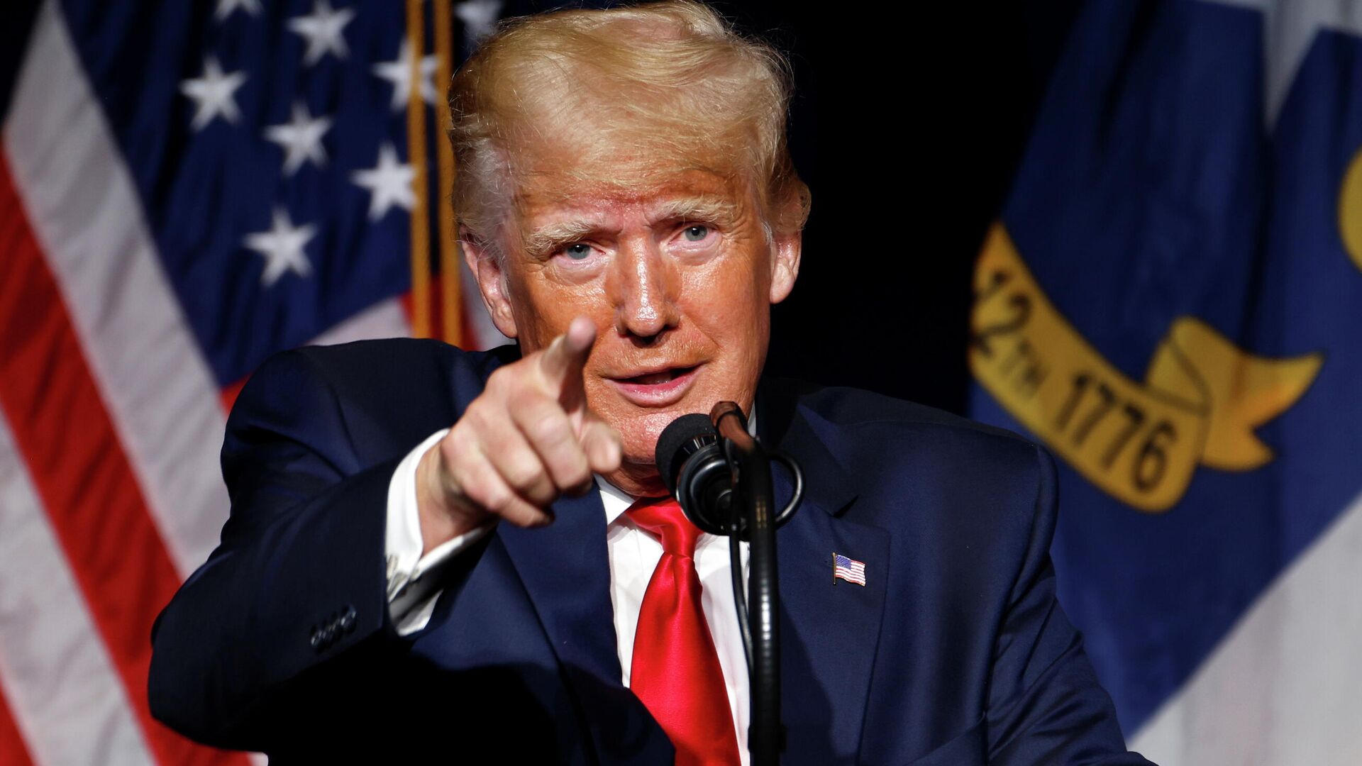 Дональд Трамп выступает на съезде республиканцев Северной Каролины - РИА Новости, 1920, 11.06.2021