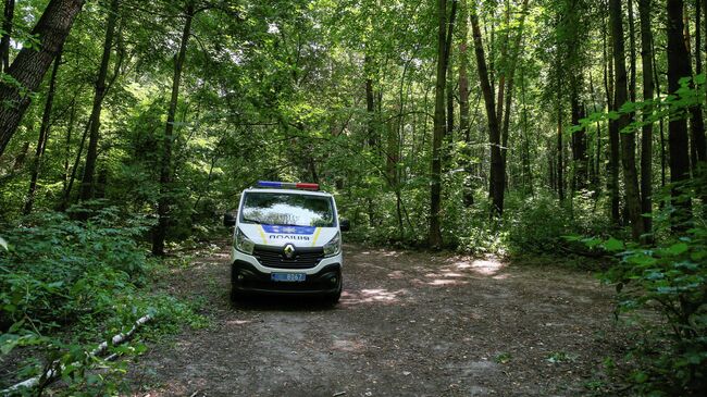 Полиция на месте обнаружения тела Виталия Шишова в Киеве