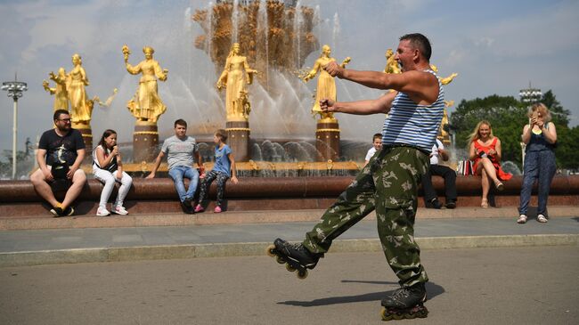 Празднование Дня ВДВ в Москве