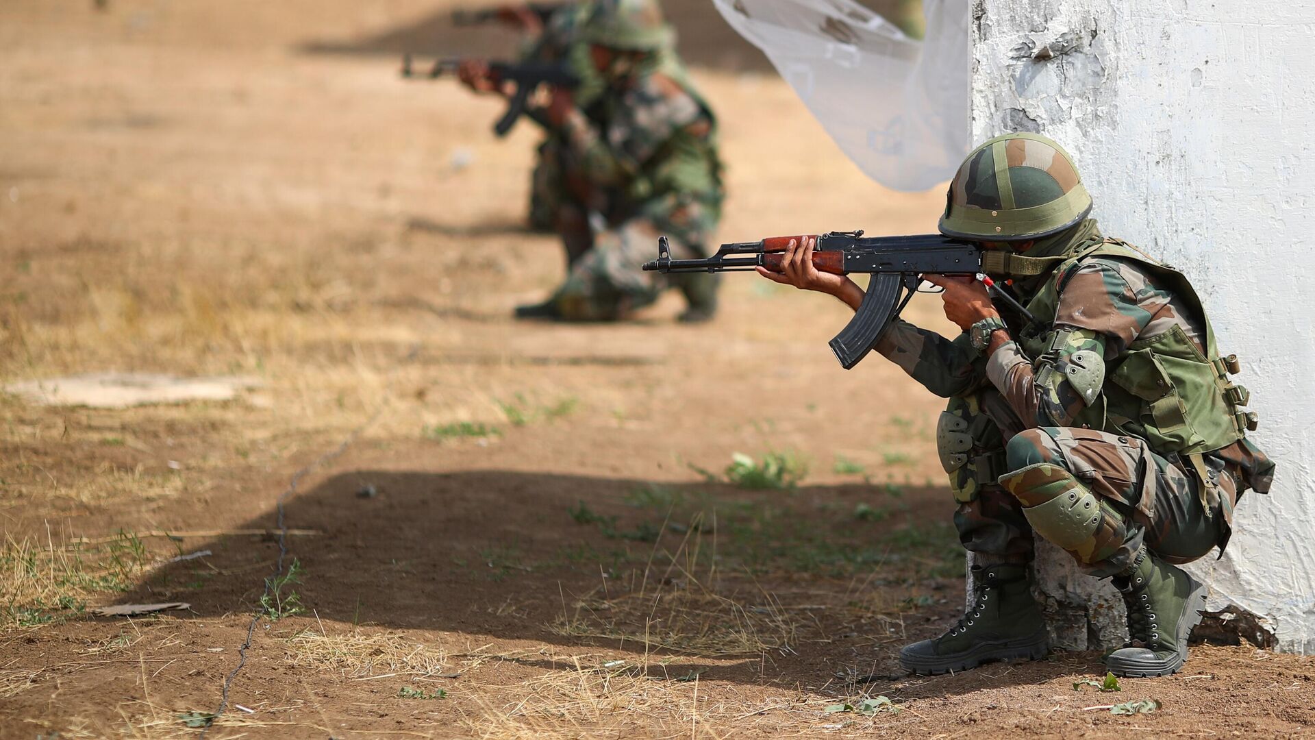 Индийские военнослужащие во время международных российско-индийских учений Индра-2021 на полигоне Прудбой - РИА Новости, 1920, 12.12.2022