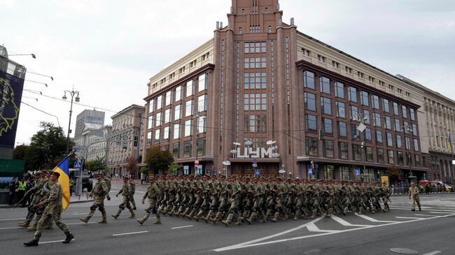 Репетиция военного парада в Киеве по случаю Дня независимости Украины. 18 августа 2021