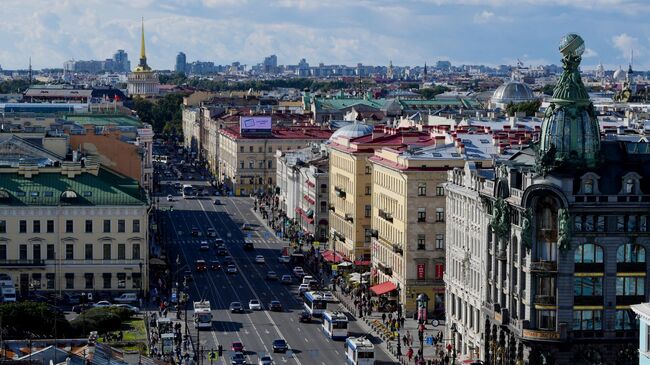 Вид со смотровой площадки Думской башни в Санкт-Петербурге