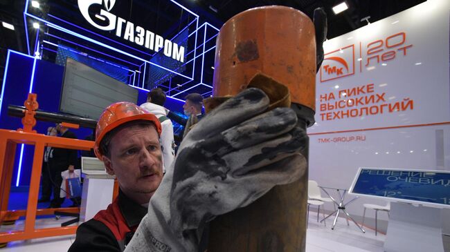 Стенд Трубной Металлургической Компании на выставке X Юбилейного Петербургского международного газового форума - 2021