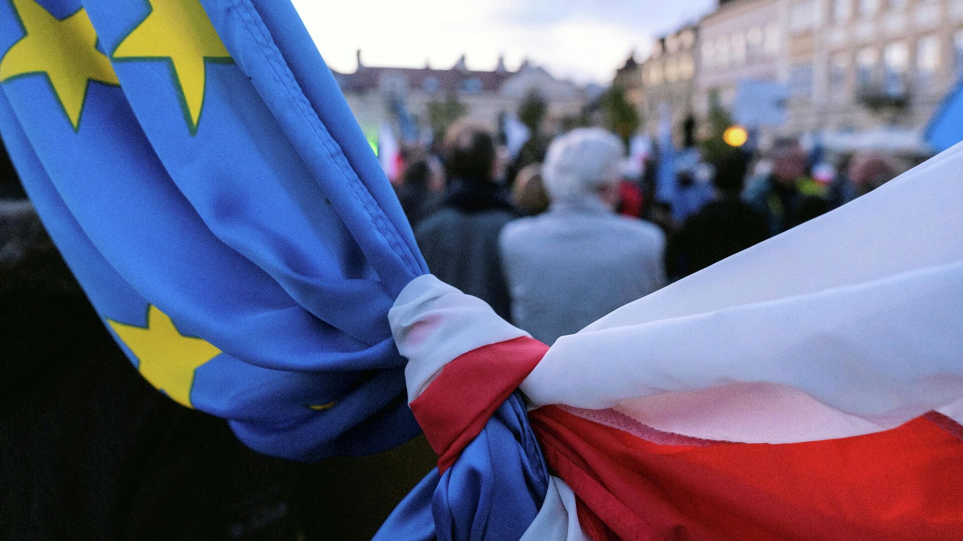 Митинг в поддержку членства Польши в Европейском Союзе, Жешув - РИА Новости, 1920, 27.10.2021