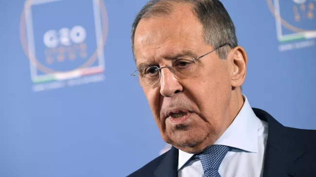 Министр иностранных дел РФ Сергей Лавров на саммите G20 в Риме