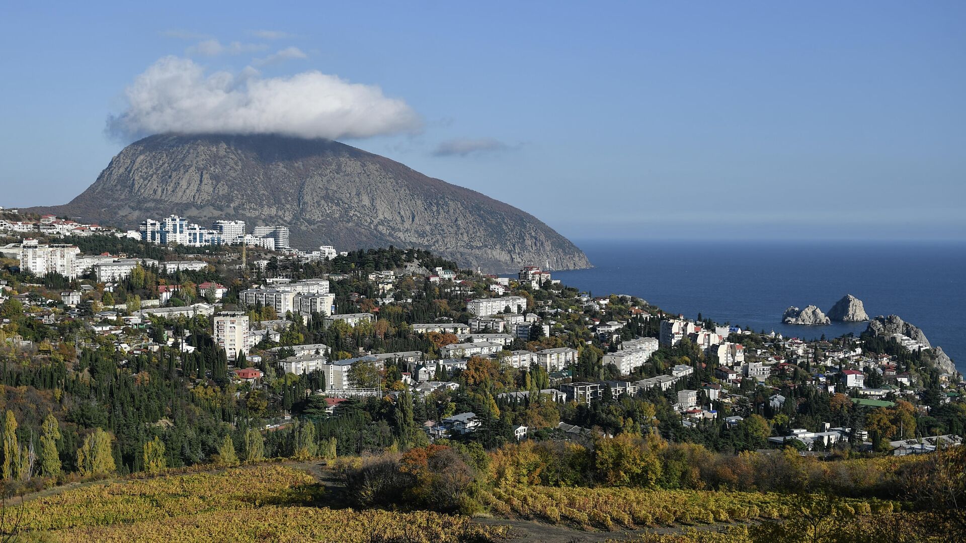 Вид на гору Аю-Даг в Крыму - РИА Новости, 1920, 10.11.2021