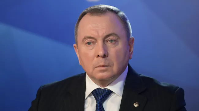 Министр иностранных дел Белоруссии Владимир Макей во время интервью РИА Новости в Международном мультимедийном пресс-центре МИА Россия сегодня