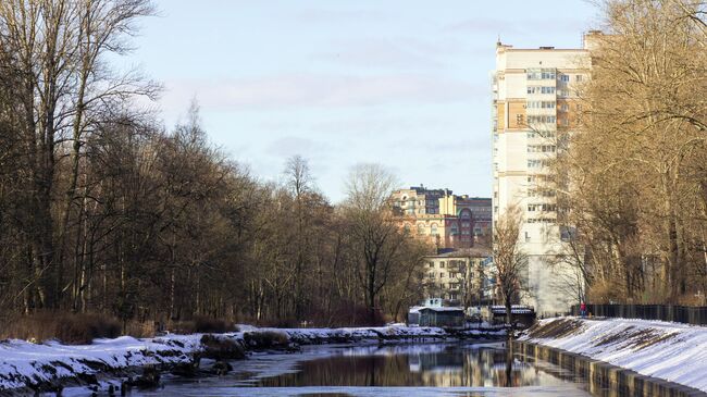 Река Смоленка в Санкт-Петербурге