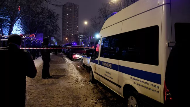 Полиция на месте происшествия в Москве. Архивное фото