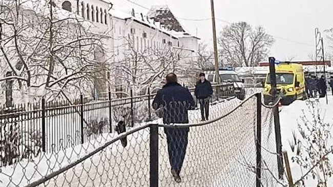 Здание православной гимназии в Серпухове, где произошел взрыв
