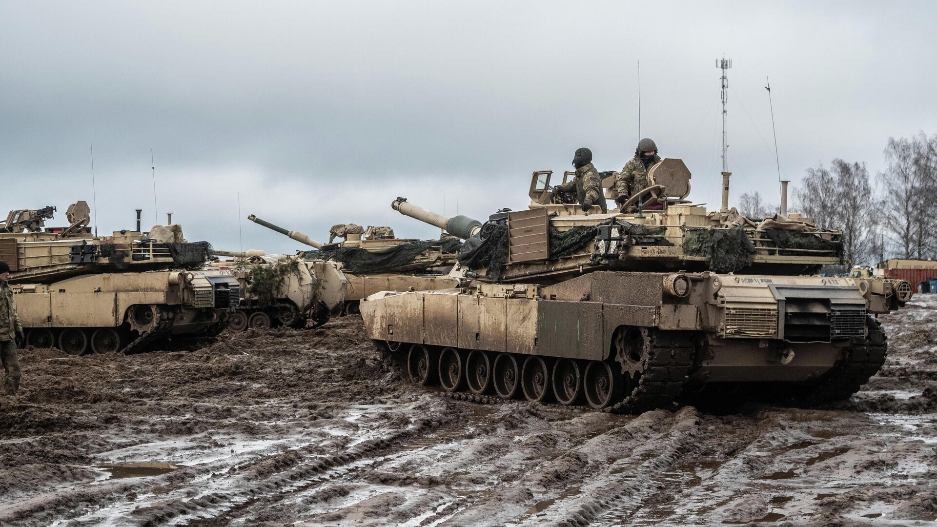 Танки M1A1 Abrams армии США на полигоне в Пабраде, Литва. Архивное фото - РИА Новости, 1920, 22.01.2023